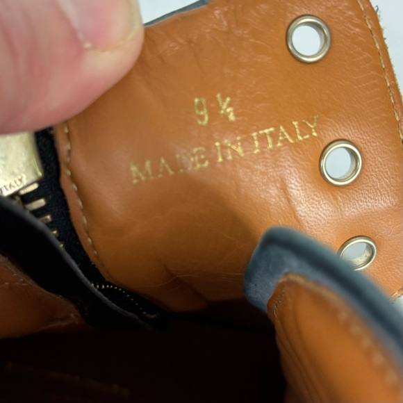 Grand Voyage/LA “Belmondo High”high-top sneakers in blue burnished Men’s 9.5 - Picture 8 of 16